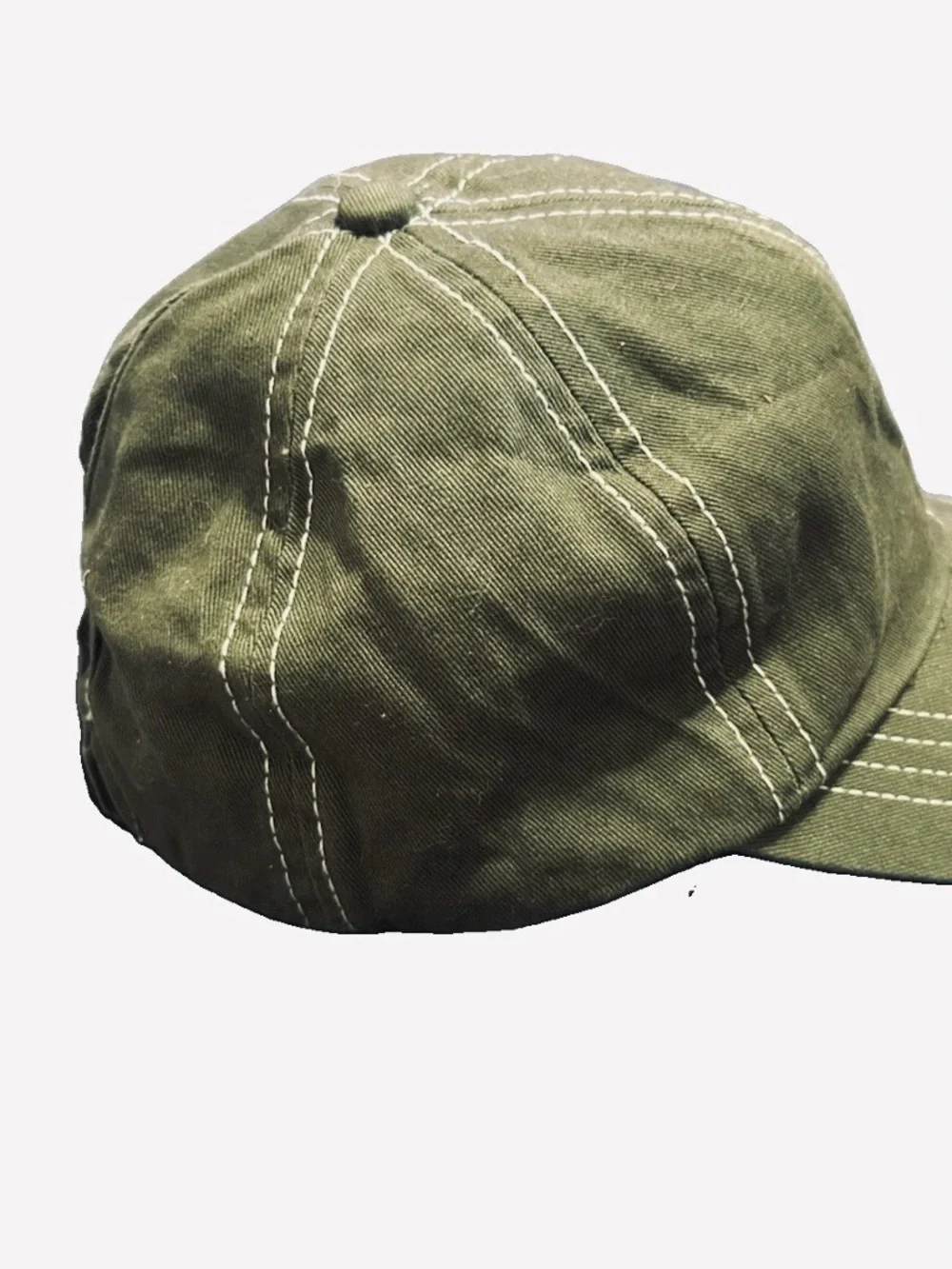 Cato Olive Green Distressed Raw Edge Star Baseball Cap Adjustable One Size